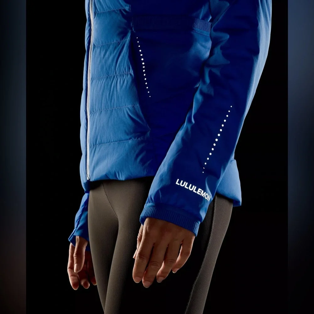 lululemon NWT down for it all jacket sz 0 pipe dream blue - Picture 6 of 9